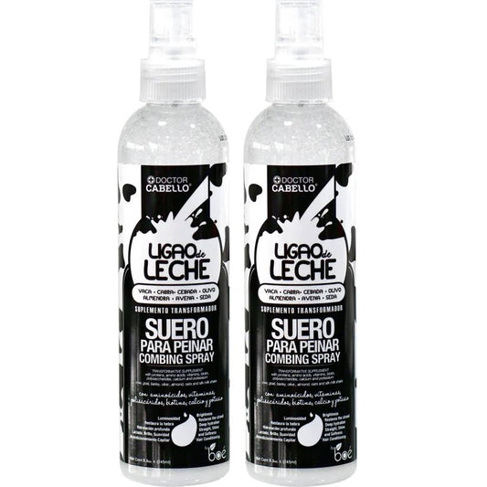 Doctor Cabello Ligao de Leche combing spray detangles while delivering hydration for smooth, shiny hair