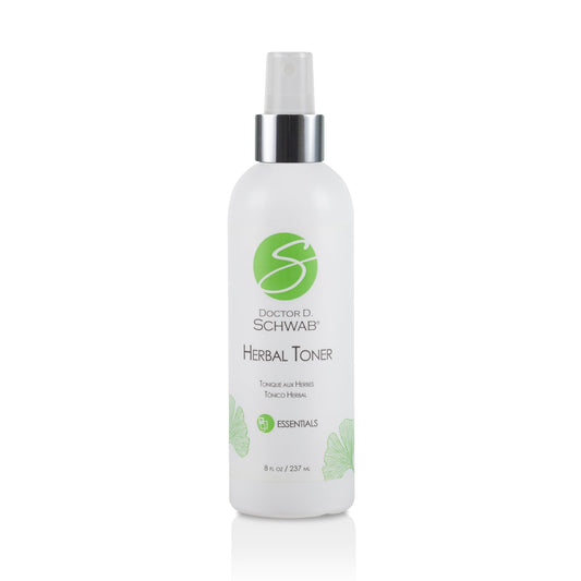 Doctor D. Schwab Clinical Herbal Toner bottle offers refreshing balance and prep for skincare routines