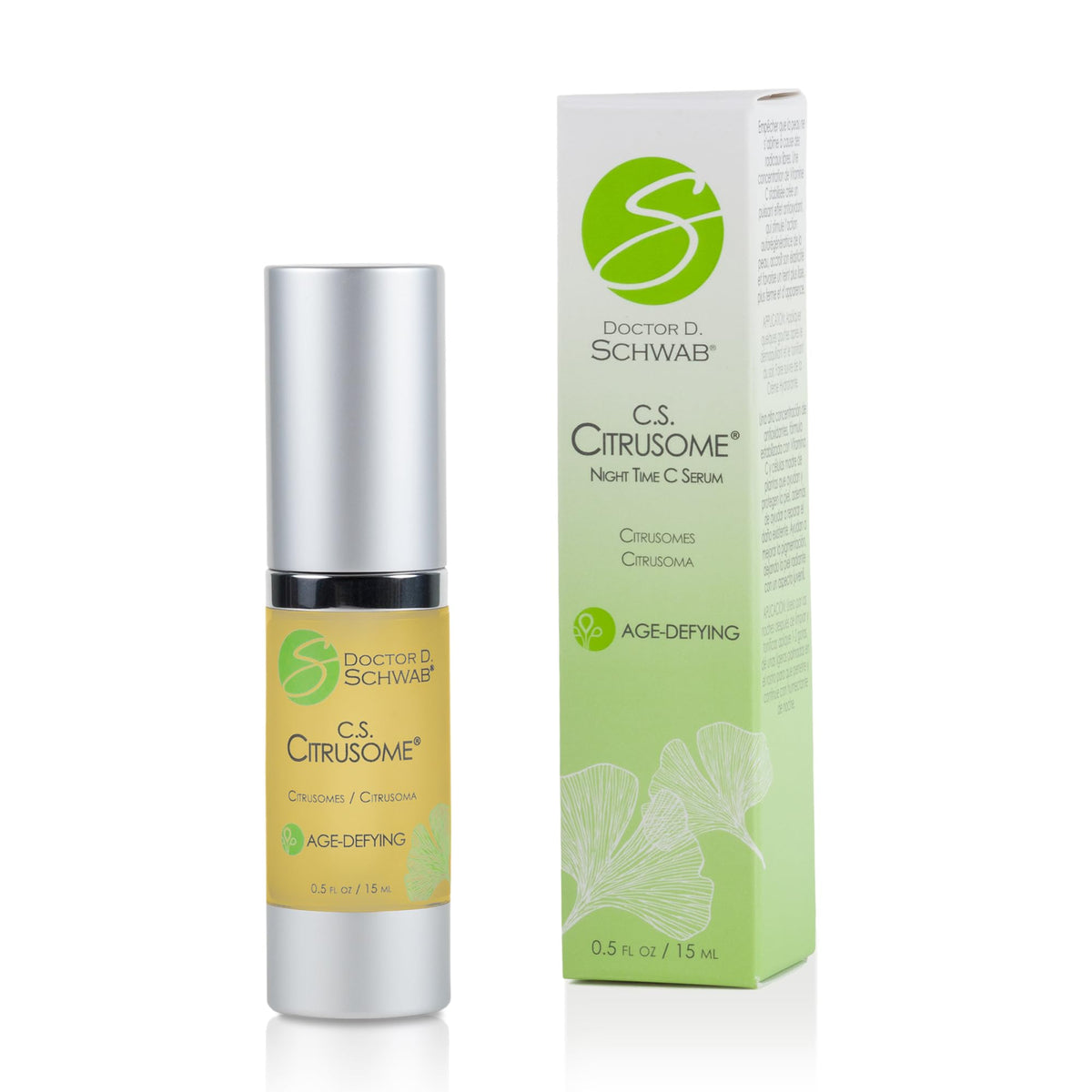 Doctor D. Schwab CS Citrusome night serum bottle offering hydration and antioxidant protection