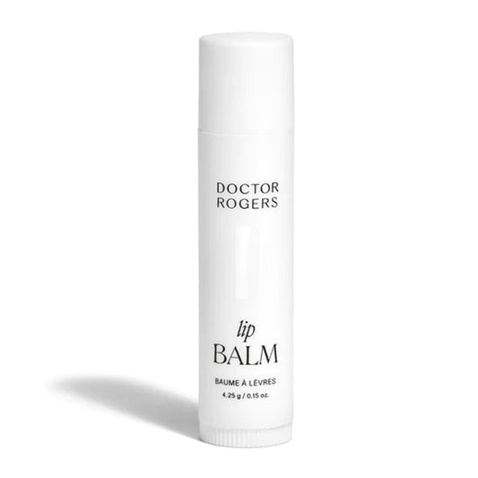 Doctor Rogers Lip Balm tube close-up showing rich hydration for dry lips