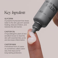 Texture swatch of Doctor Rogers Restore Healing Balm highlighting rich moisturising consistency.