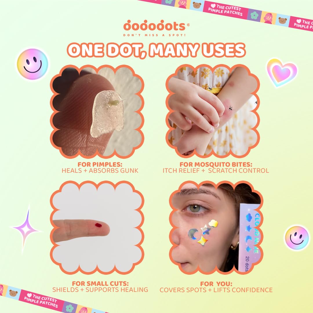 Dododots Pimple Patch application; easy, on-the-go spot treatment.
