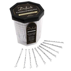 Dofash 5Waves silver bobby pins in octagon storage box for organized styling