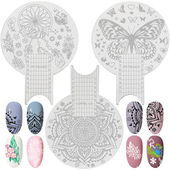 DOITOOL plate front view showing clear etched designs for easy stamping