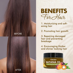 Dolahair Batana Oil on scalp during massage provides deep hydration