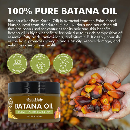 Dolahair Batana Oil texture close-up reveals fragrance-free formula
