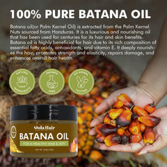 Dolahair Batana Oil texture close-up reveals fragrance-free formula