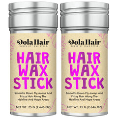 Dolahair Hair Wax Stick two-pack on display for quick flyaway control.