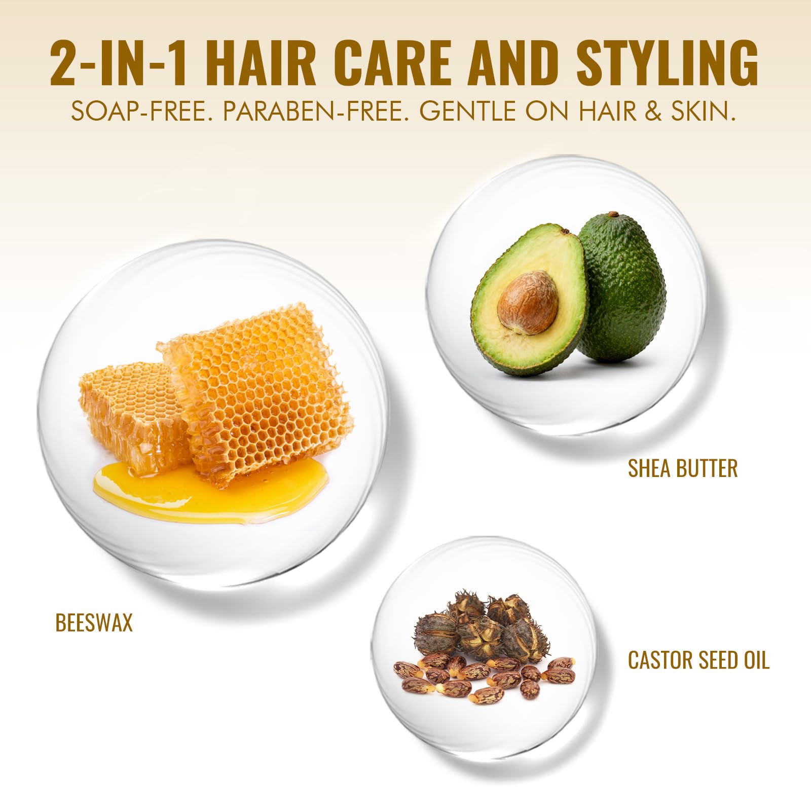 Easy wash-out with shampoo after using the wax stick.