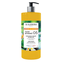 Doliderm Paris creamy shower gel bottle with rich lather for moisturized skin