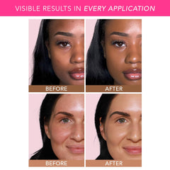Doll 10 No Peptide Bounce Balm Foundation Light close-up skin finish reveals natural glow.