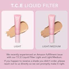 Close-up texture showing silky blend for seamless skin finish with light coverage