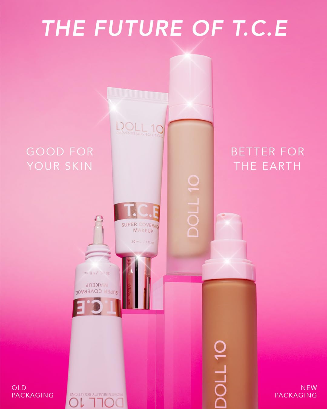 DOLL 10 NO. T.C.E packaging box highlights premium materials and clean formulation for easy gifting.