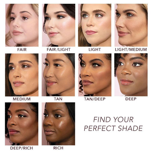 DOLL 10 NO T.C.E. swatch shows blendable coverage on mature skin.