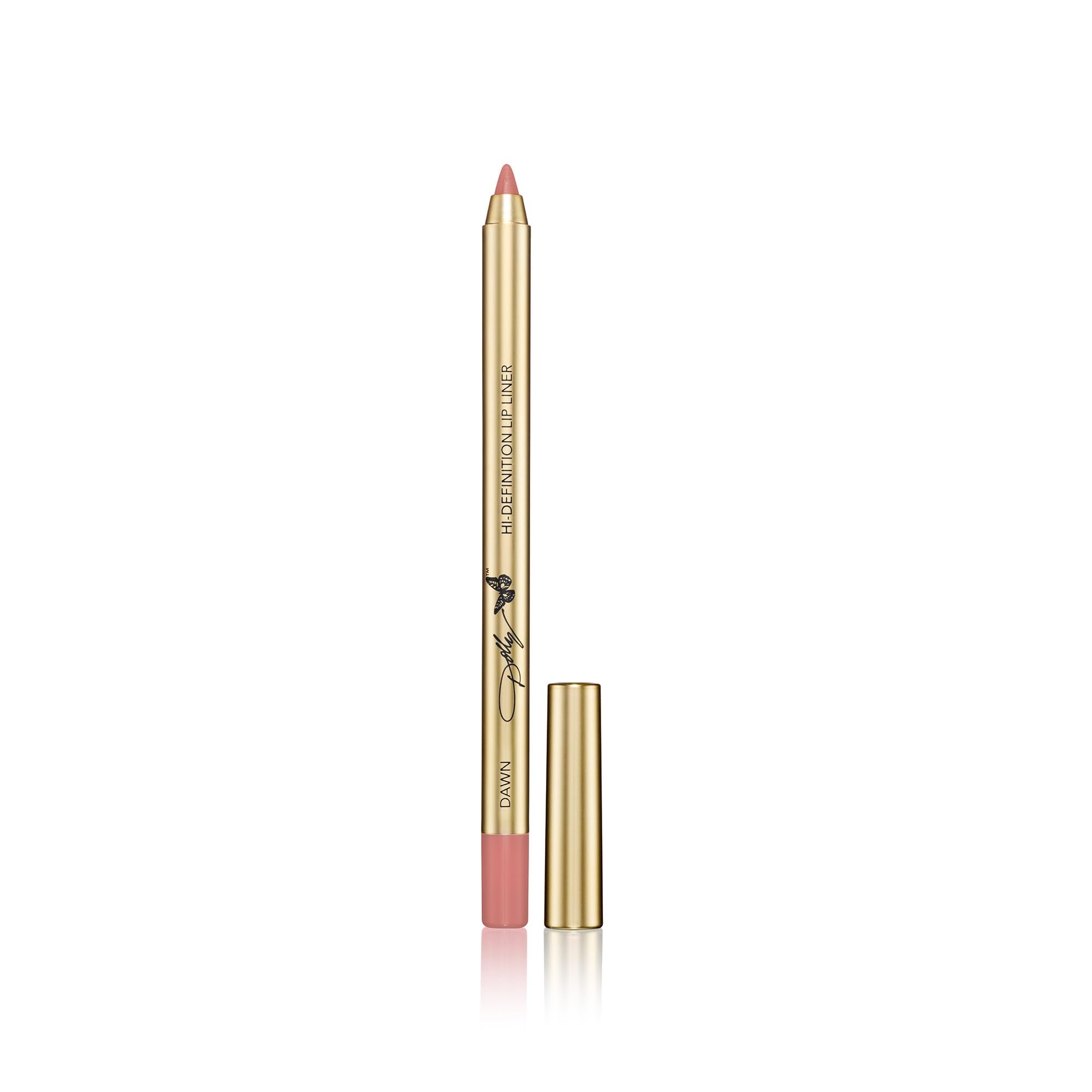 Dolly Beauty lip liner Dawn pencil with a sharp edge for precise definition.