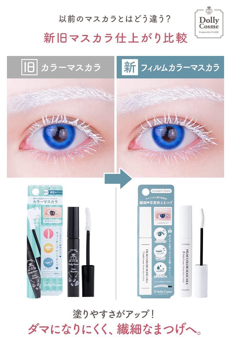 DollyCosme [CLASSE] Waterproof-sweatproof test shows smudge resistance on lashes.