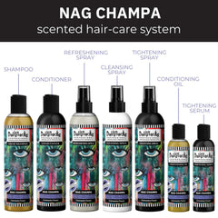 Packaging of Dollylocks Shampoo made from recycled materials, supporting sustainable care.