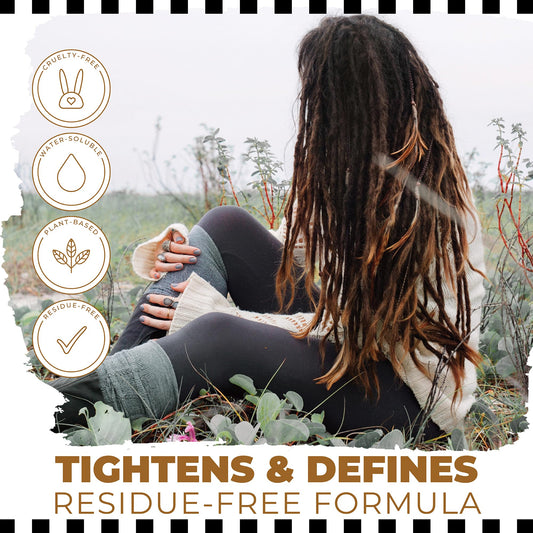 Dollylocks Sea Salt Texture Spray being applied to scalp for quick root refresh and texture boost.