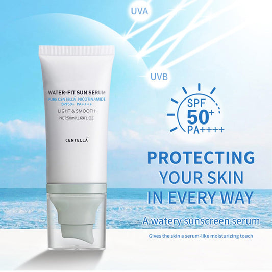 Domality Centella Sunscreen 50 gel texture demonstrates lightweight hydration