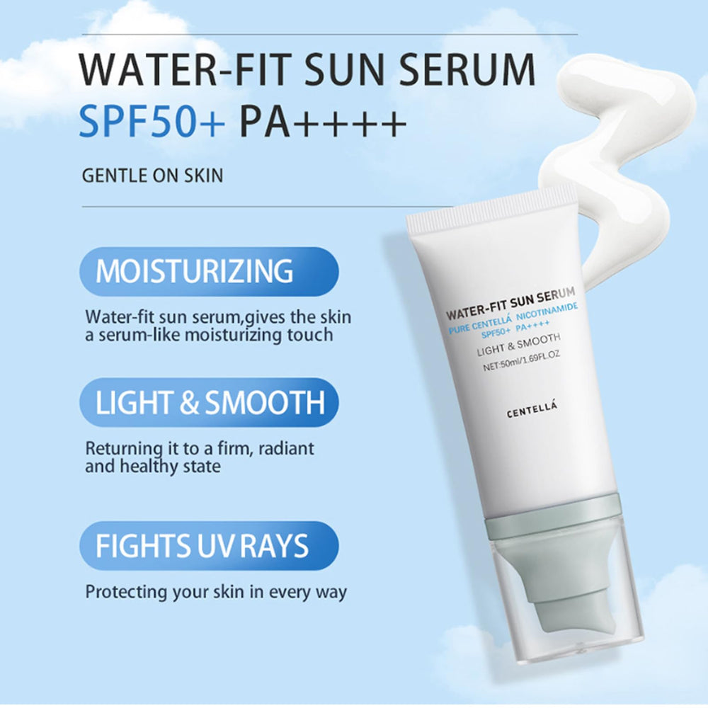 Domality Centella Sunscreen 50 no white cast in action for a sheer finish