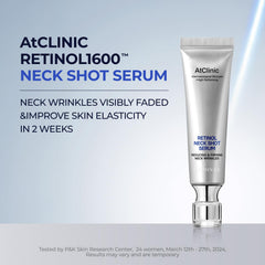 Close-up texture of DOMINAS serum showing lightweight formula for neck skin.