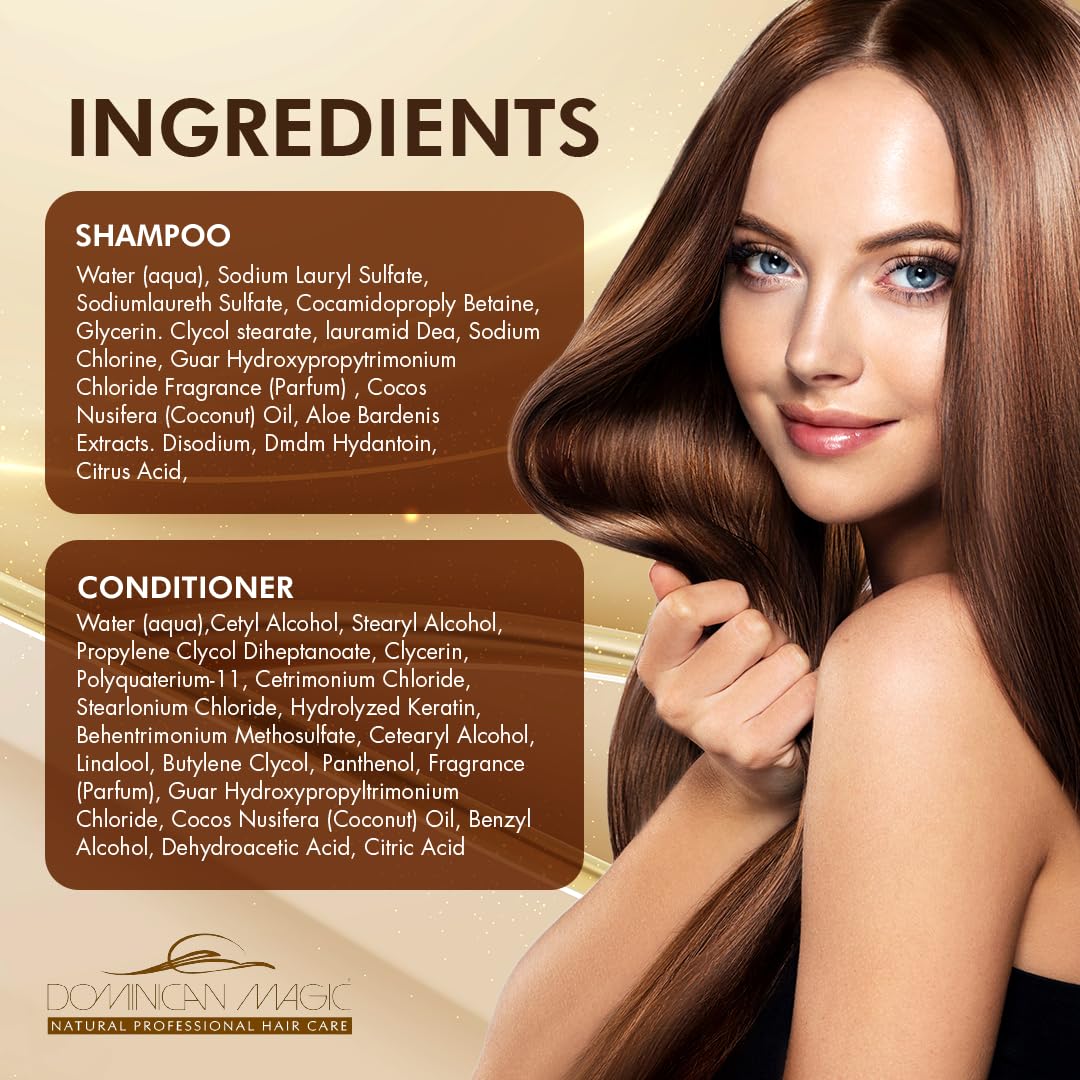 Dominican Magic Coconut Detangler packaging demonstrates all natural hair care solution.