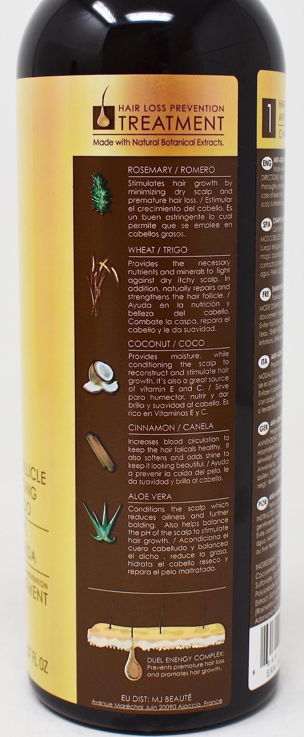 Dominican Magic conditioner bottle highlighting detangling and smoothing benefits