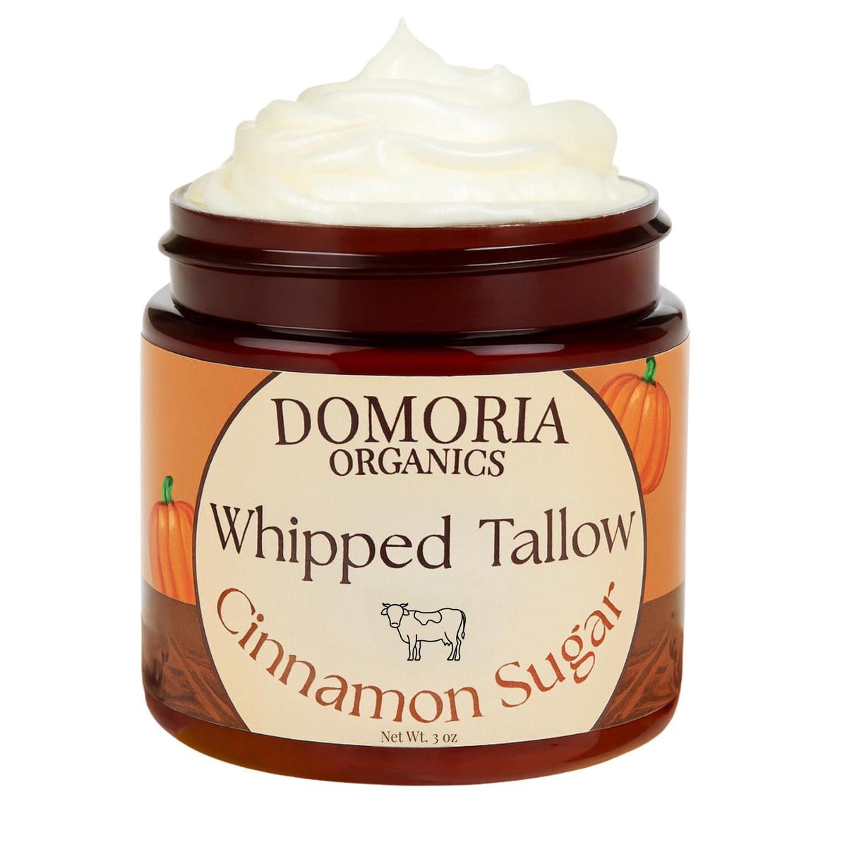 Domoria Organics tallow balm holiday edition jar demonstrates rich moisture and cozy aroma