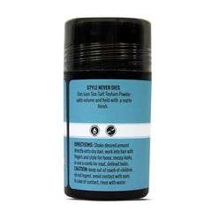 Don Juan Sea Salt Texture Powder closeup dispense demonstrates easy application.