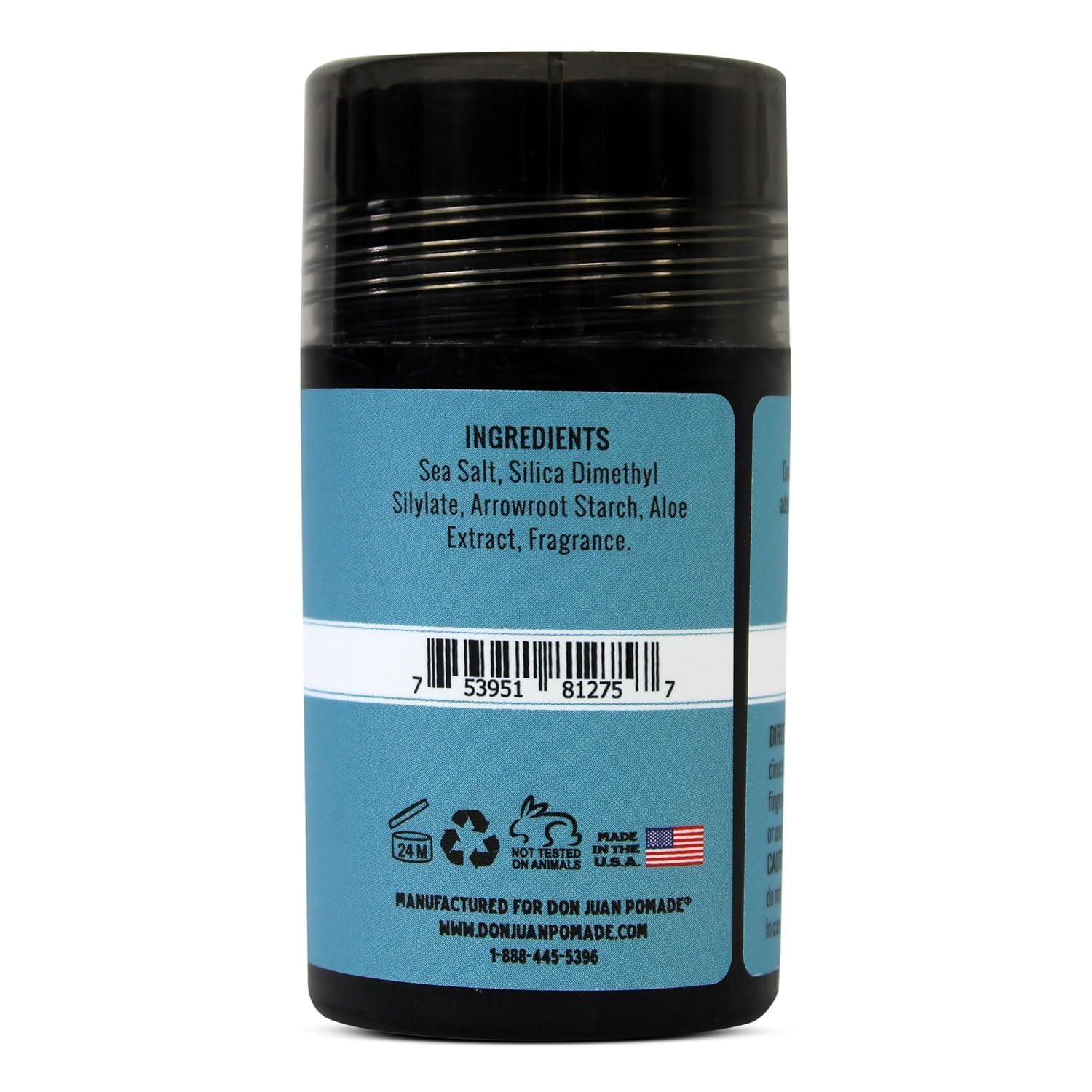 Don Juan Sea Salt Texture Powder during hair application adds volume and texture.