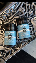 Don Juan Sea Salt Texture Powder packaging emphasizes sulfate and parabens-free formula.