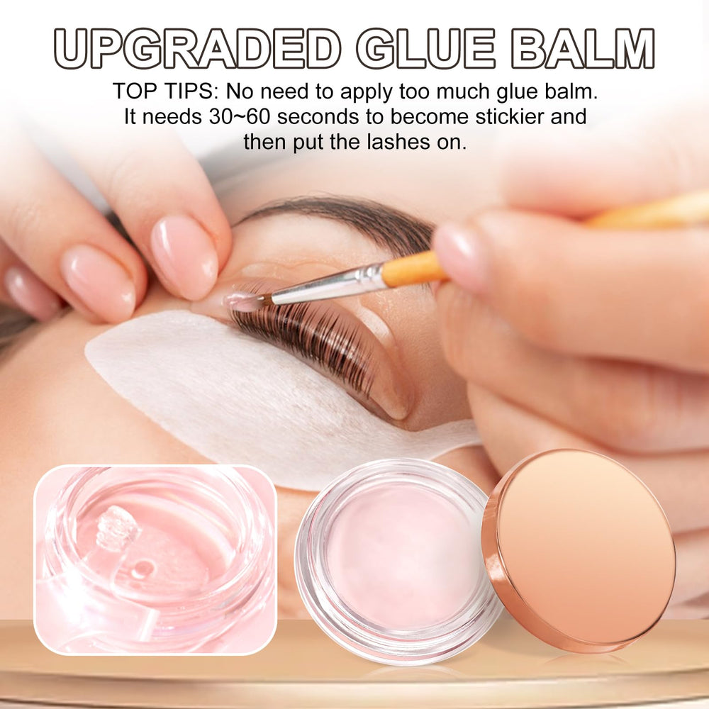 Dong Rhyme Lash Lift Glue Balm Application demonstrates precise application for lasting lift