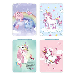 DOOSAI Unicorn pocket mirror folding design with 180-degree hinge for versatile viewing on the go