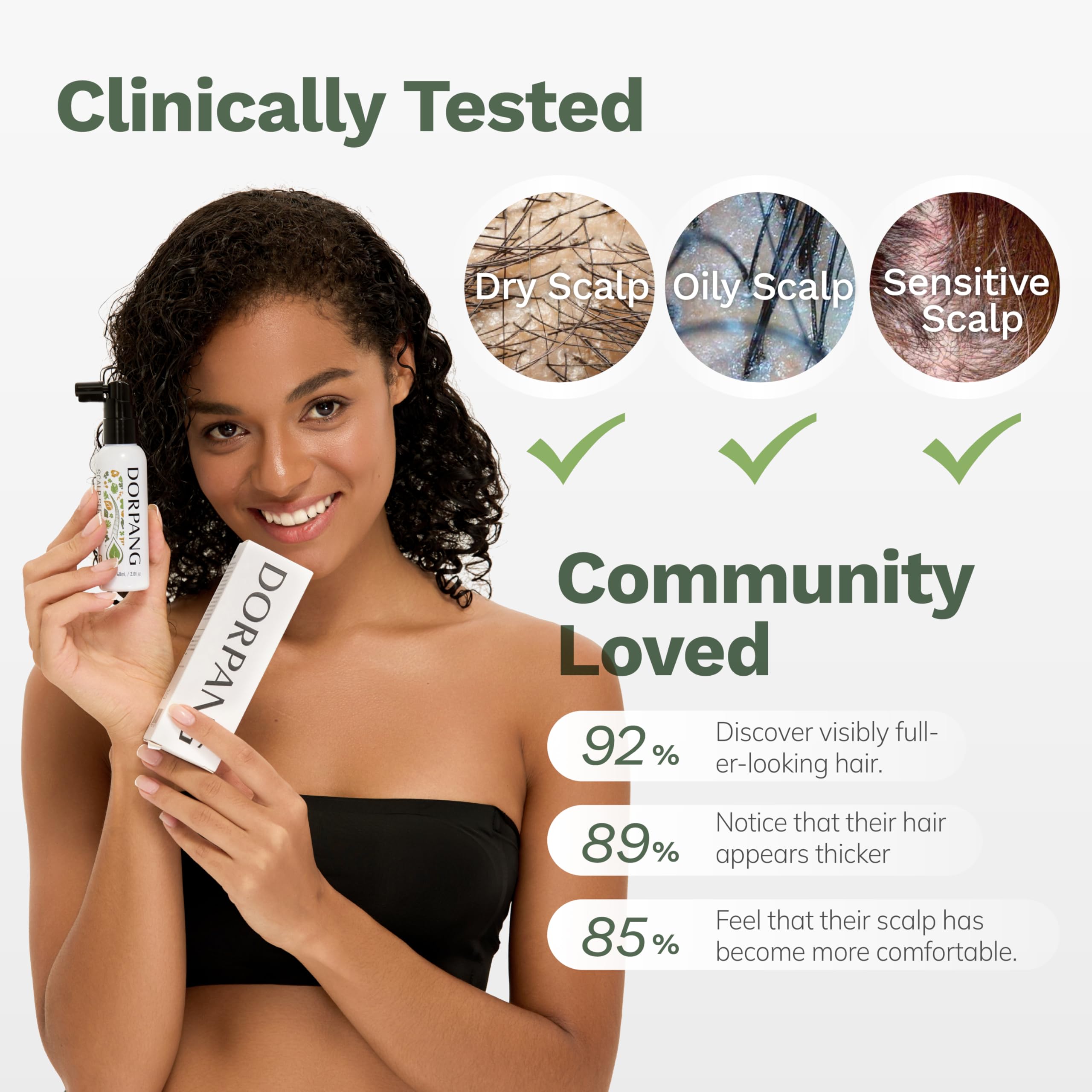 DORPANG ingredient imagery featuring Capixyl, AnaGain, and Rosemary for nourishing support.