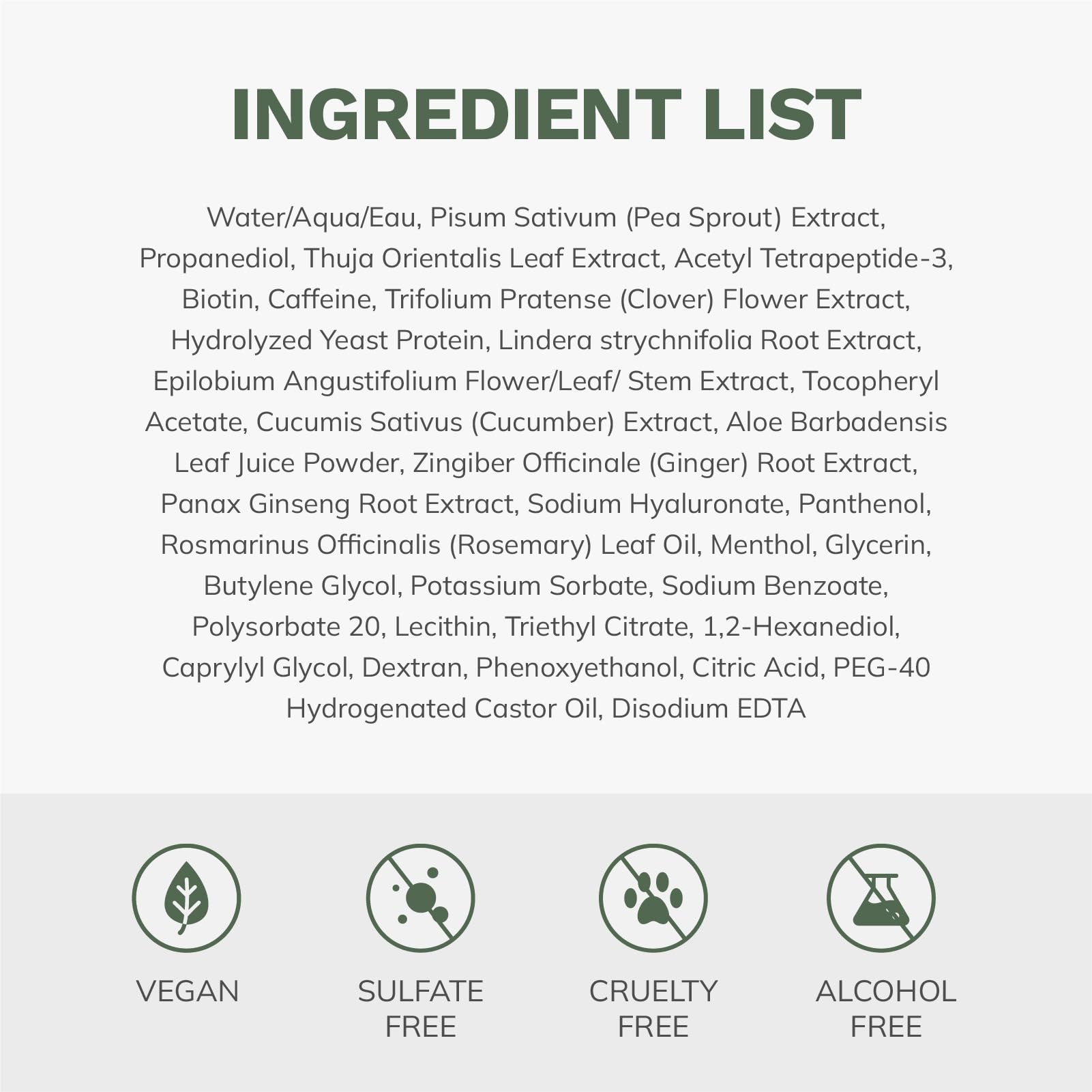 DORPANG vegan care display emphasizes premium, alcohol-free, paraben-free formulation.