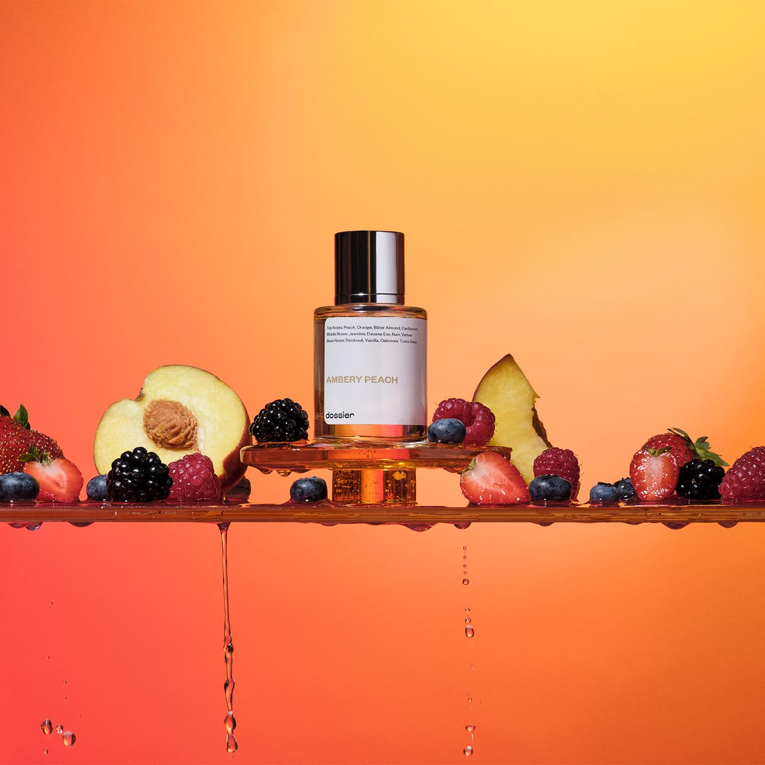 Dossier Ambery Peach packaging, gift-ready presentation for special occasions.