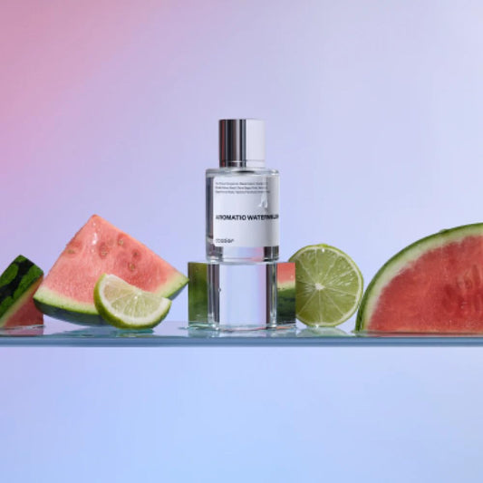 Dossier Aromatic Watermelon bottle close-up label highlighting clean branding.