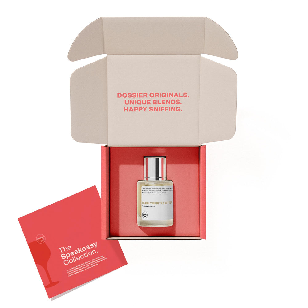 Dossier Bubbly Spritz lifestyle display for modern unisex vibe