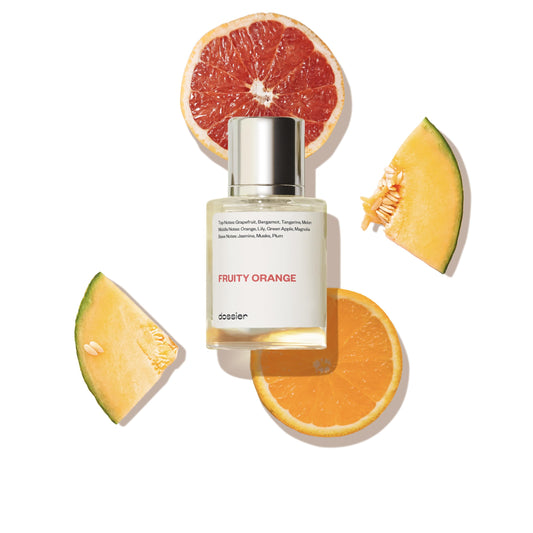 Dossier Fruity Orange bottle front view for everyday freshness