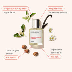 Dossier Gourmand Orange Blossom heart-notes of orris and jasmine sambac