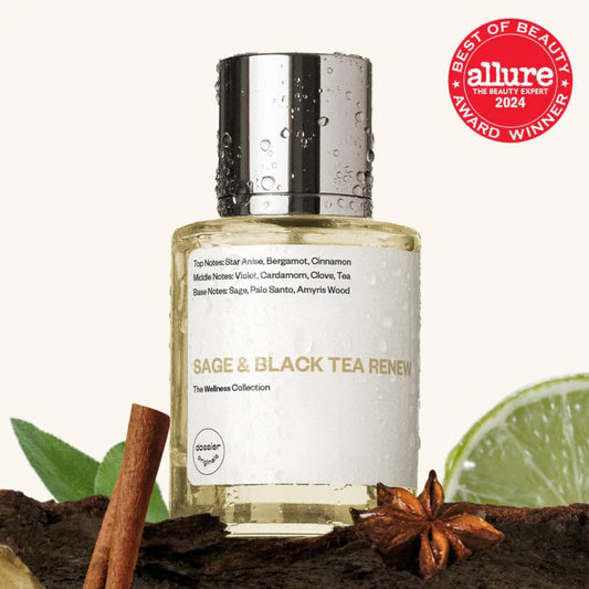 Dossier Original Sage & Black Tea Renew cap closeup, premium craftsmanship