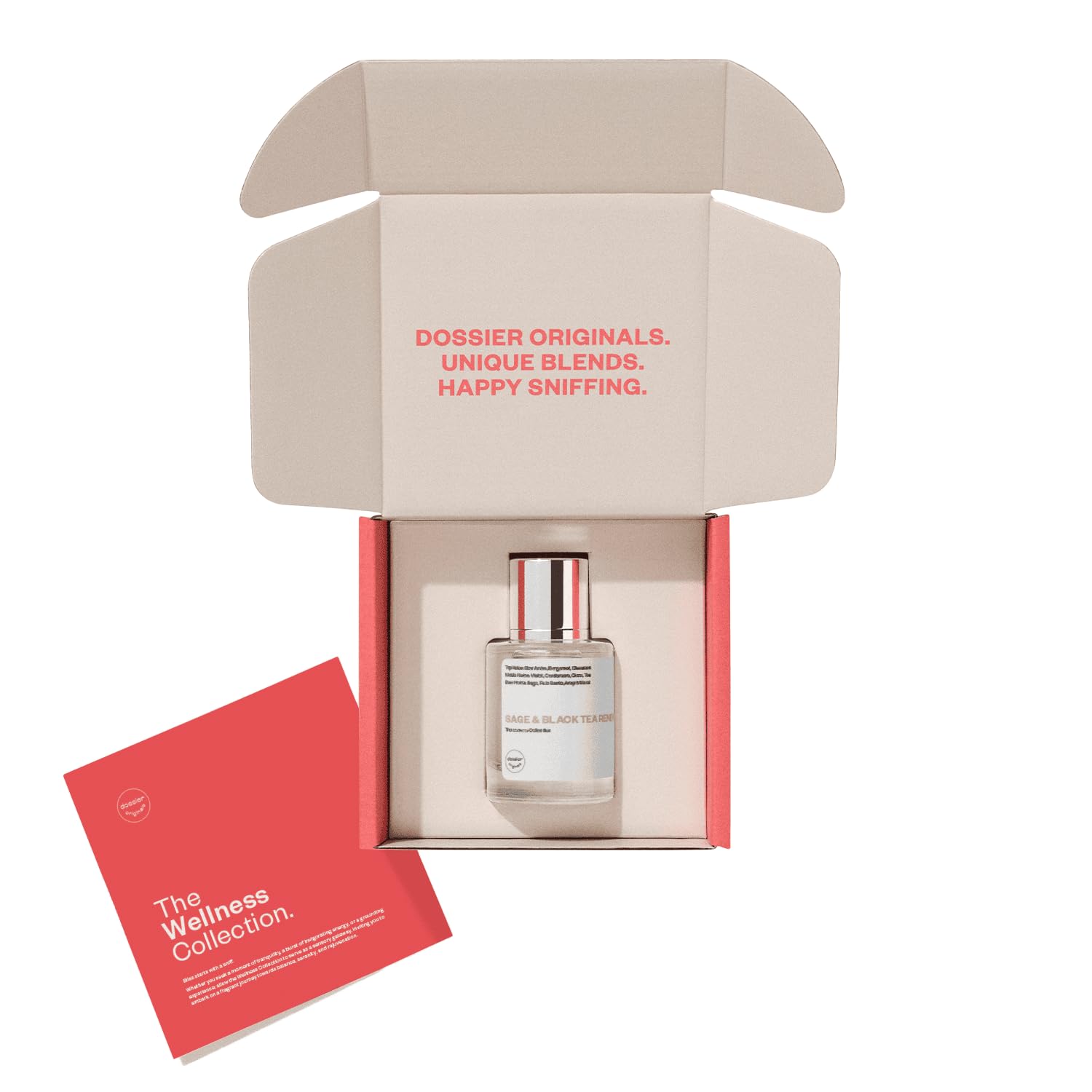 Dossier Original Sage & Black Tea Renew packaging box, elegant gifting option