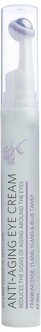 doTERRA Anti-Aging Eye Cream jar with cooling rollerball for refreshed under-eye skin