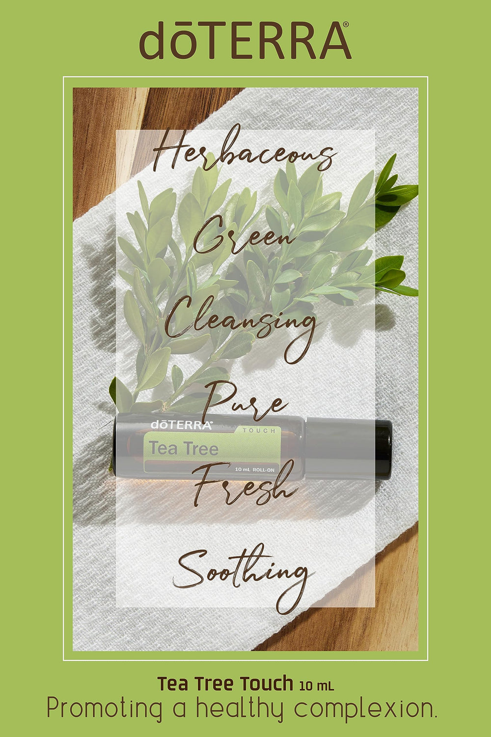 doTERRA Melaleuca Tea Tree oil ingredient emphasizes natural cleansing
