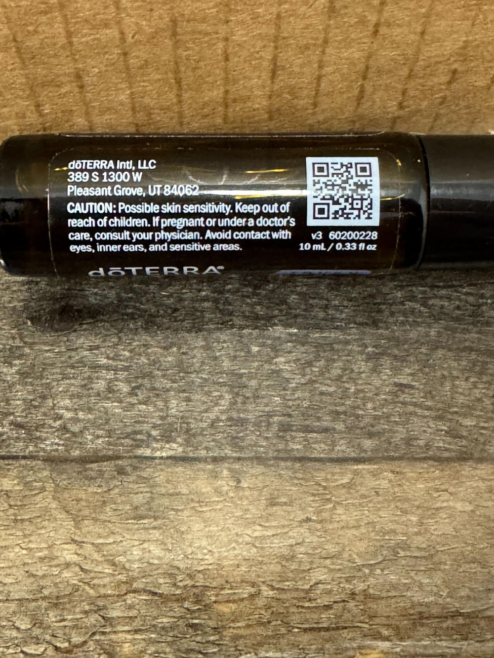 doTERRA Peppermint Touch ingredient label informs safe use and fragrance notes.