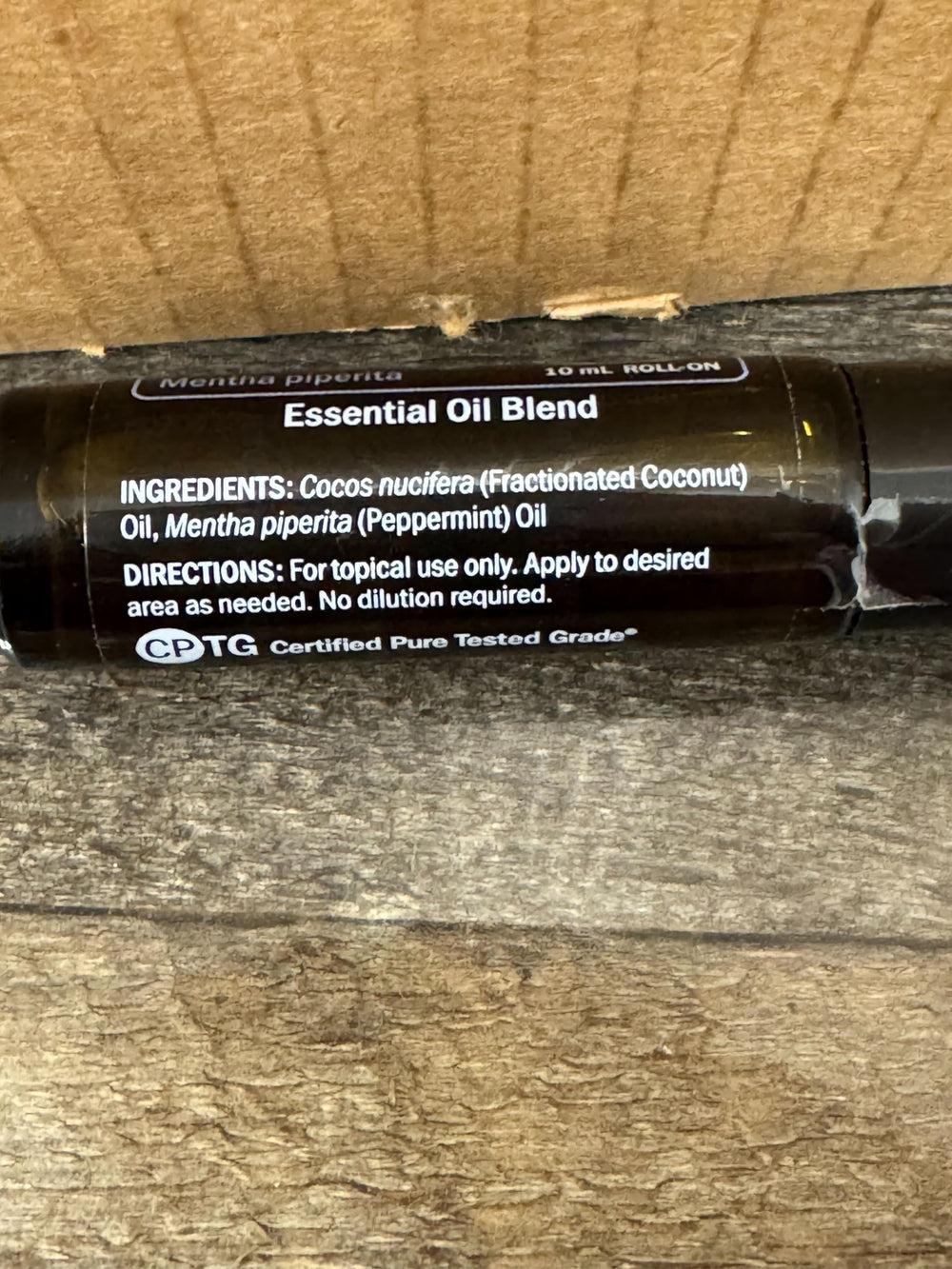 doTERRA Peppermint Touch packaging front highlights the 10 mL portable size.