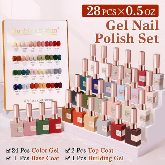 Double Rhythm 24 colors bottle close-up highlighting rich pigmentation and shine.