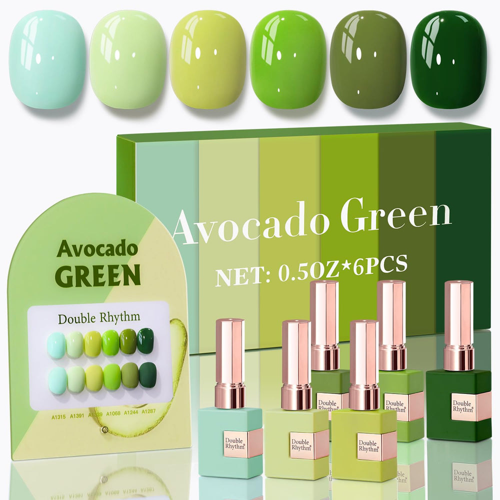 Double Rhythm gel polish set bottle front shows consistent color for home manicures.