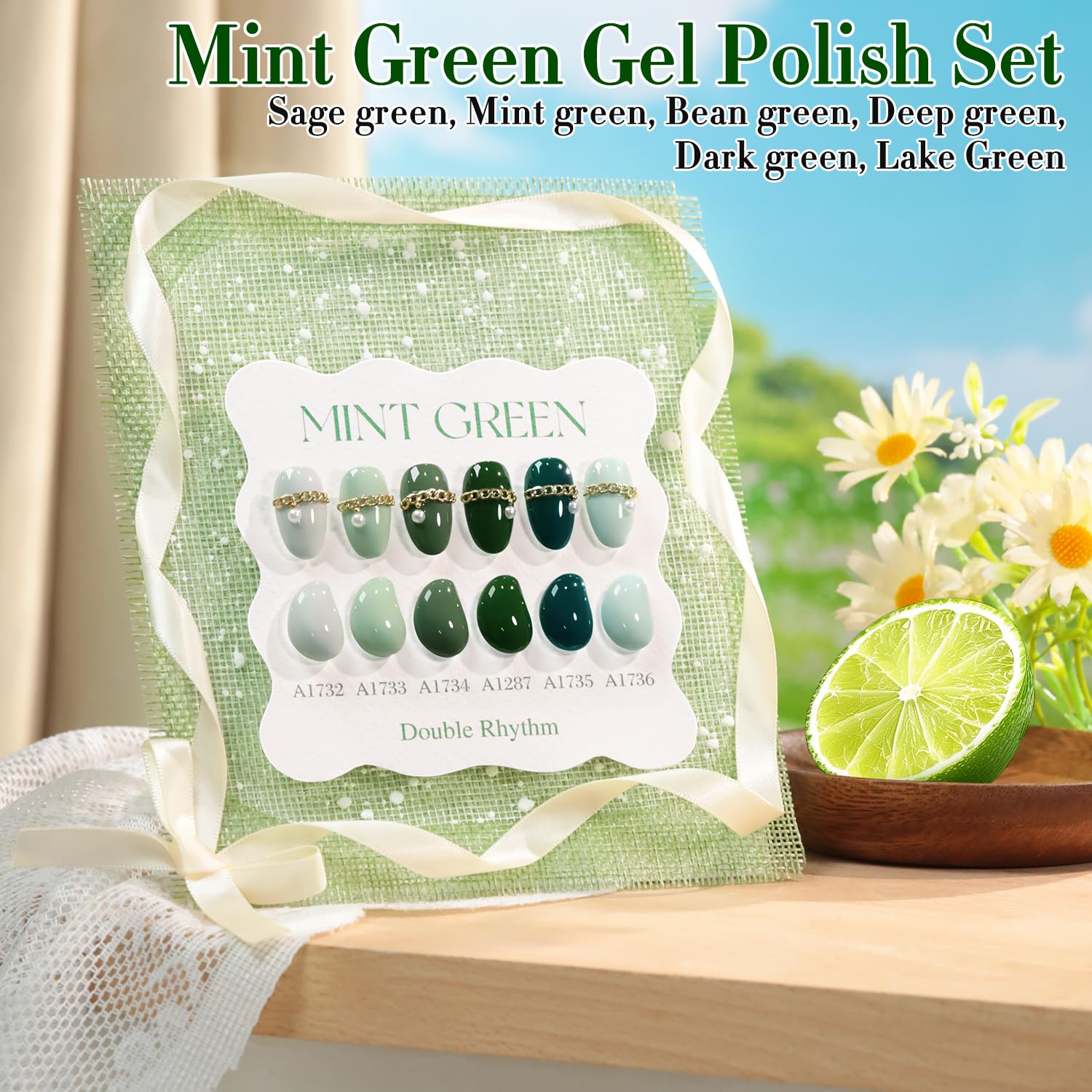 Double Rhythm six pack set offers a complete at home gel manicure option