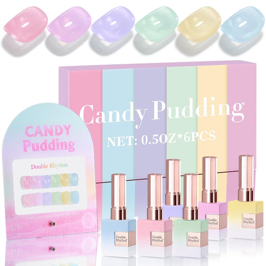 Double Rhythm gel polish bottle close-up with vibrant color and glossy finish